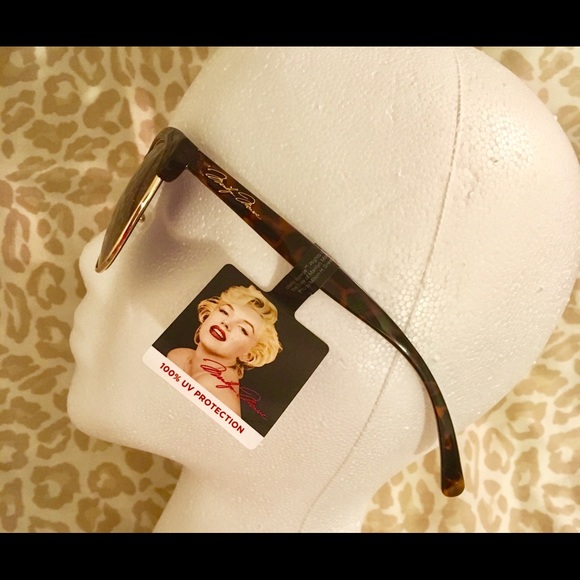 💋🕶 MARILYN MONROE TORT ROUNDED CATEYE SUNGLASSES - Picture 5 of 7